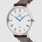 Men Quartz White Dial Analog Leather Watch DW00100911K