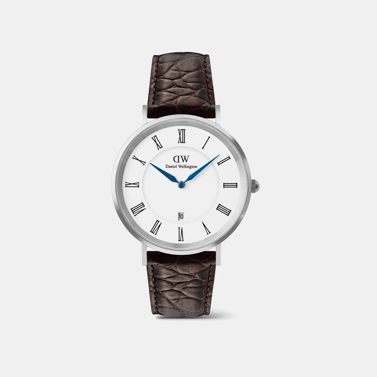 Men Quartz White Dial Analog Leather Watch DW00100911K