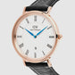 Classic Men Quartz White Dial Analog Leather Watch DW00100916K
