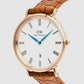 Classic Men Quartz White Dial Analog Leather Watch DW00100918K