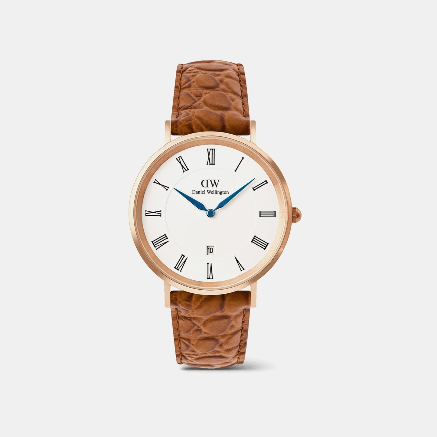 Classic Men Quartz White Dial Analog Leather Watch DW00100918K