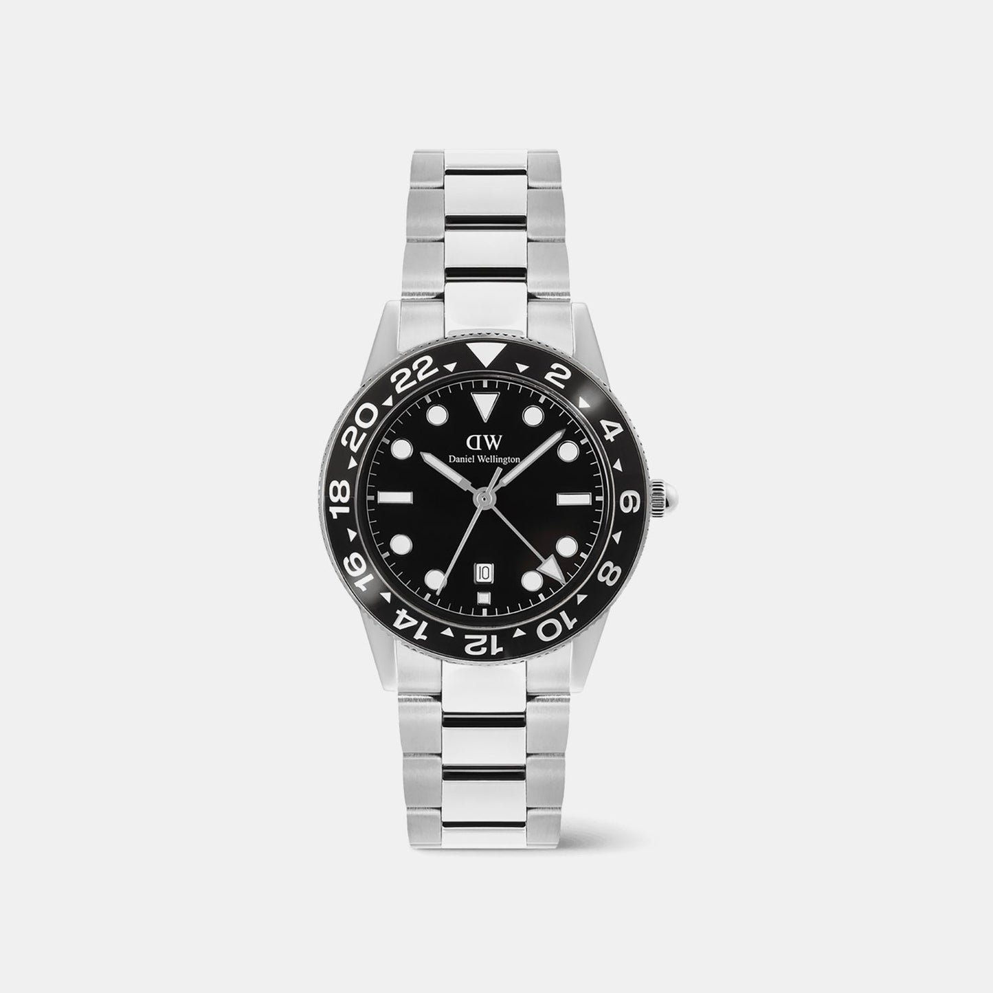 Iconic Men Quartz Black Dial Analog Stainless Steel Watch DW00100919K