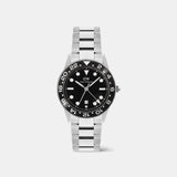Iconic Men Quartz Black Dial Analog Stainless Steel Watch DW00100919K