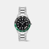 Iconic Men Quartz Black Dial Analog Stainless Steel Watch DW00100920K