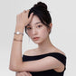 Petite Mini Arch Women Quartz White Dial Analog Stainless Steel Watch DW00100924K