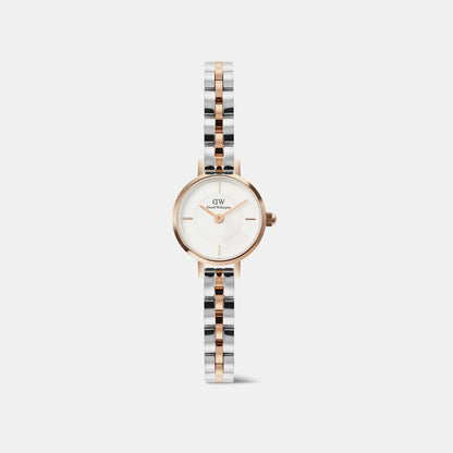 Petite Mini Arch Women Quartz White Dial Analog Stainless Steel Watch DW00100924K