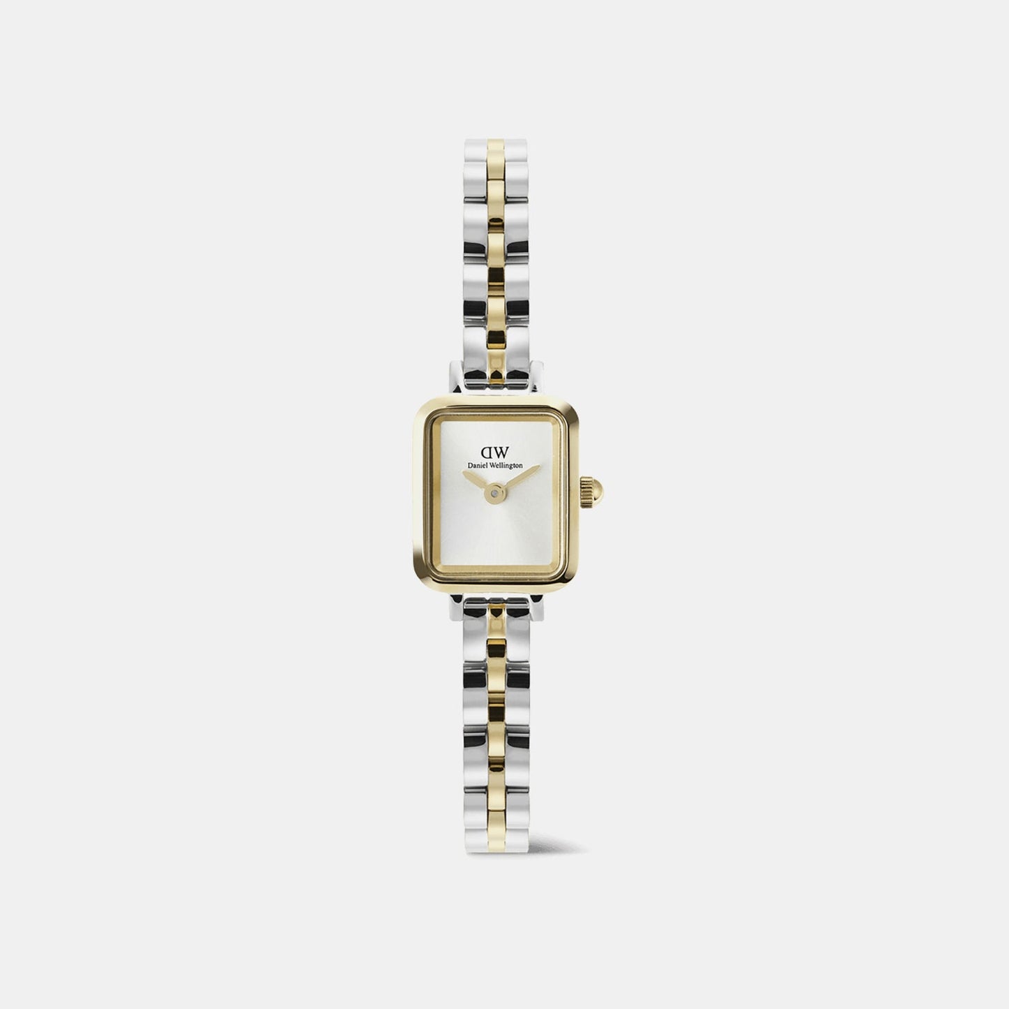 Quadro Mini Arch 3-Link Women Quartz White Dial Analog Stainless Steel Watch DW00100925K