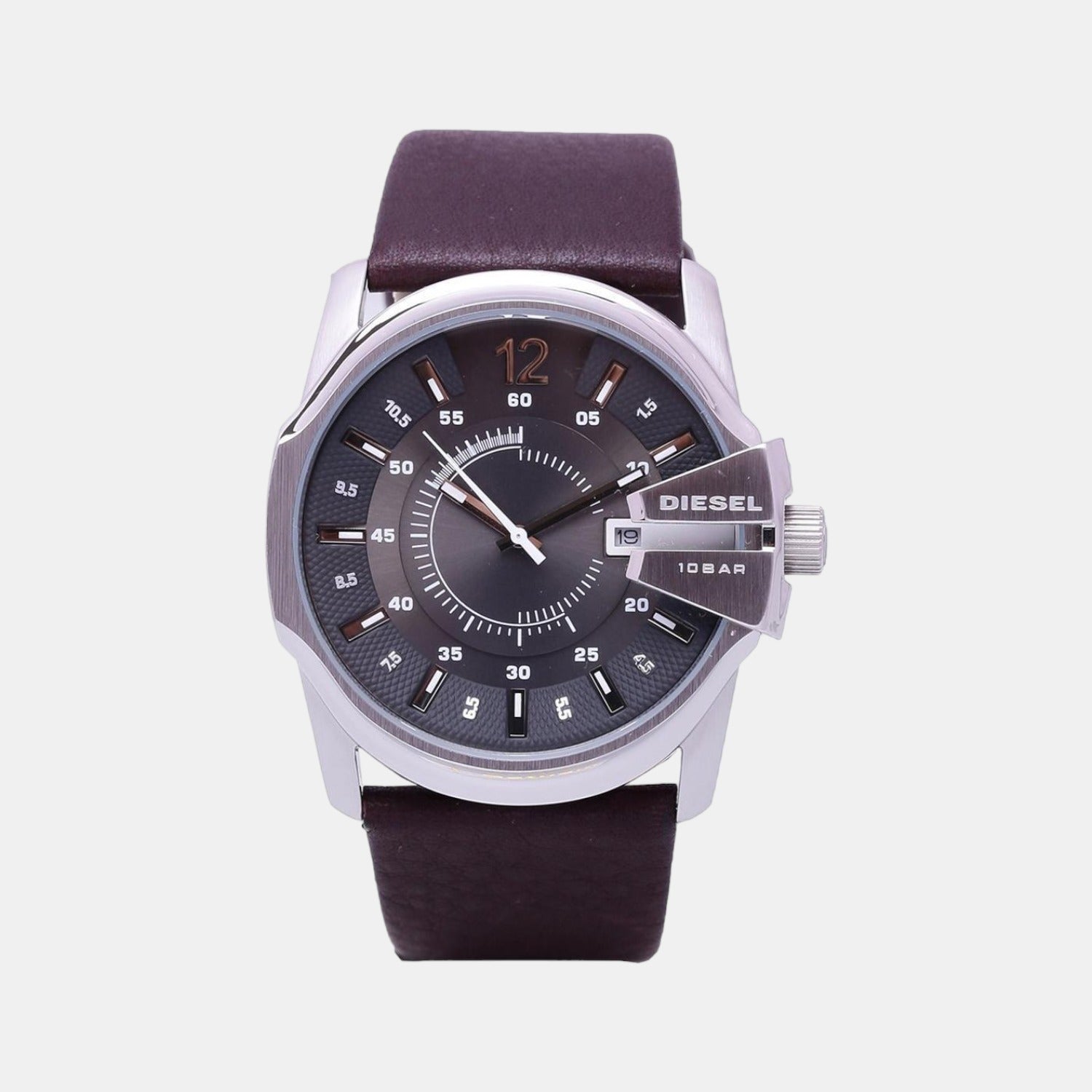 Master Chief Men Quartz Black Dial Analog Leather Watch DZ1206