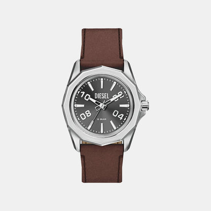 Stinger Men Quartz Grey Dial Analog Leather Watch DZ2240
