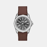 Stinger Men Quartz Grey Dial Analog Leather Watch DZ2240