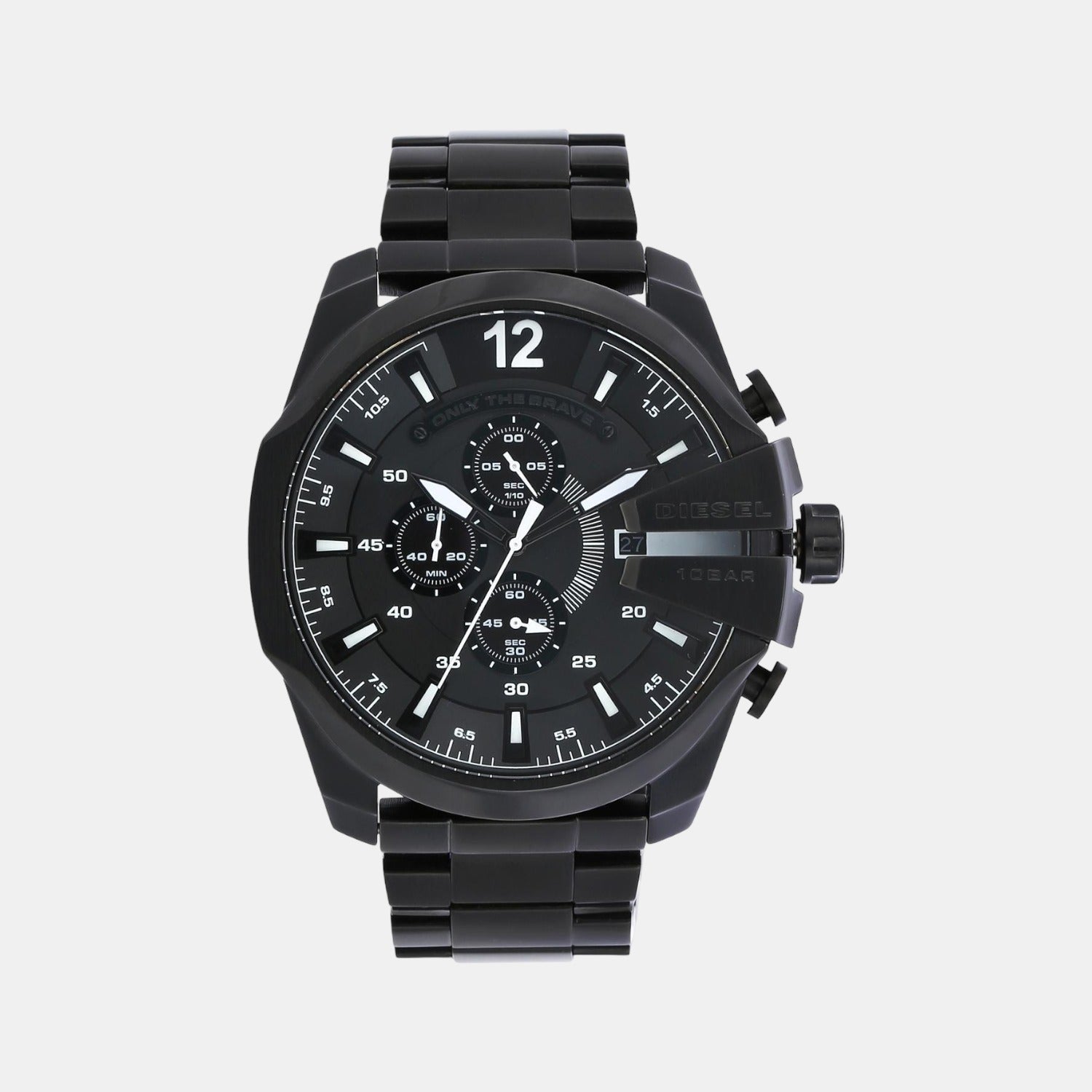 Mega Chief Men Quartz Black Dial Chronograph Stainless Steel Watch DZ4283