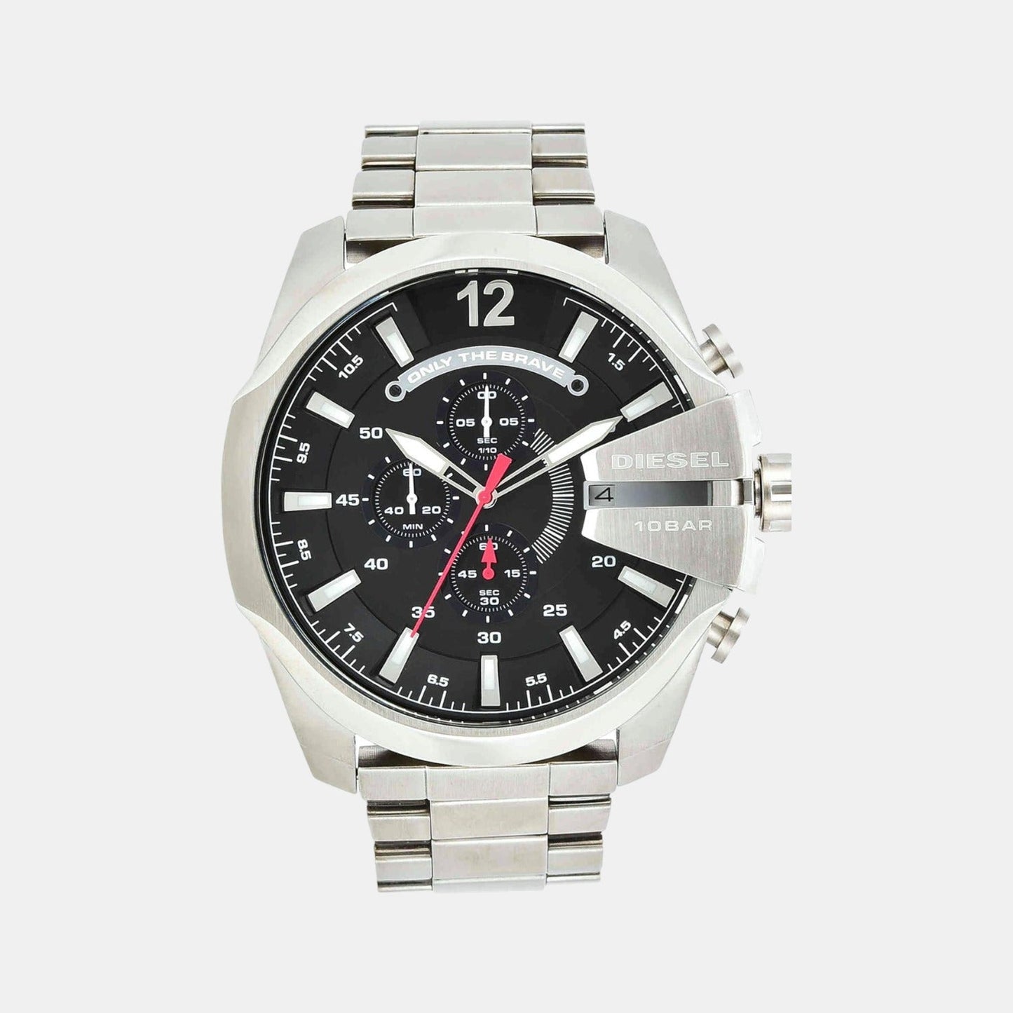 Mega Chief Men Quartz Black Dial Chronograph Stainless Steel Watch DZ4308