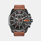 Mega Chief Men Quartz Black Dial Chronograph Leather Watch DZ4343