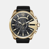 Mega Chief Men Quartz Black Dial Chronograph Leather Watch DZ4344