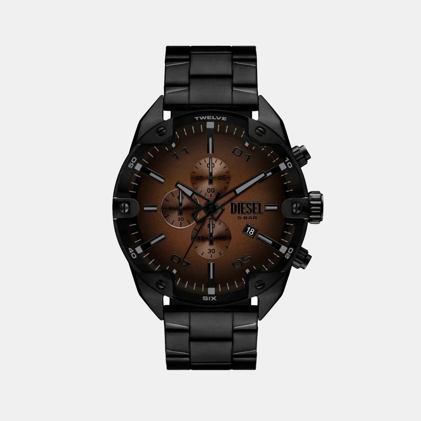 Spiked Men Quartz Multicolour Dial Chronograph Stainless Steel Watch DZ4691