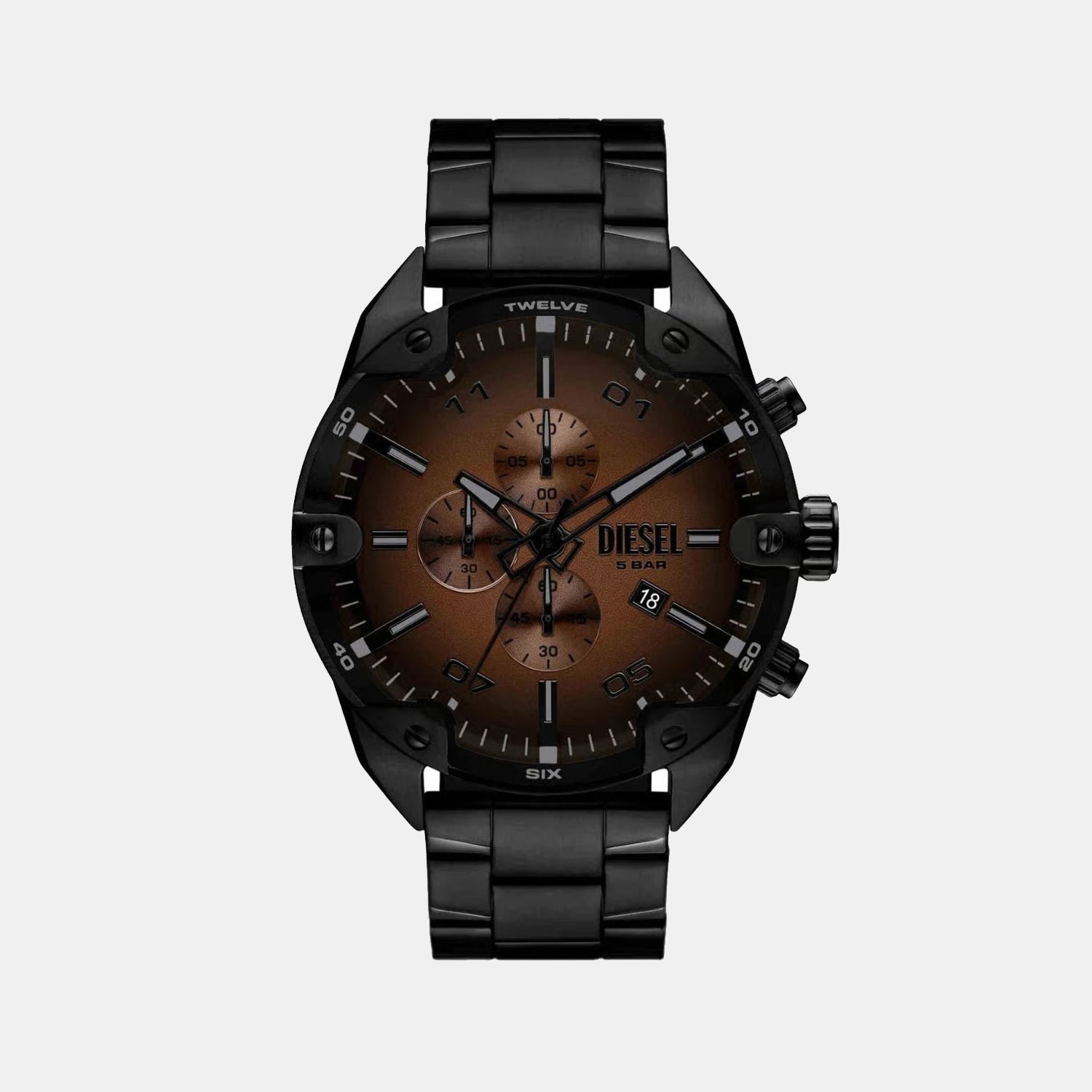 Spiked Men Quartz Multicolour Dial Chronograph Stainless Steel Watch DZ4691