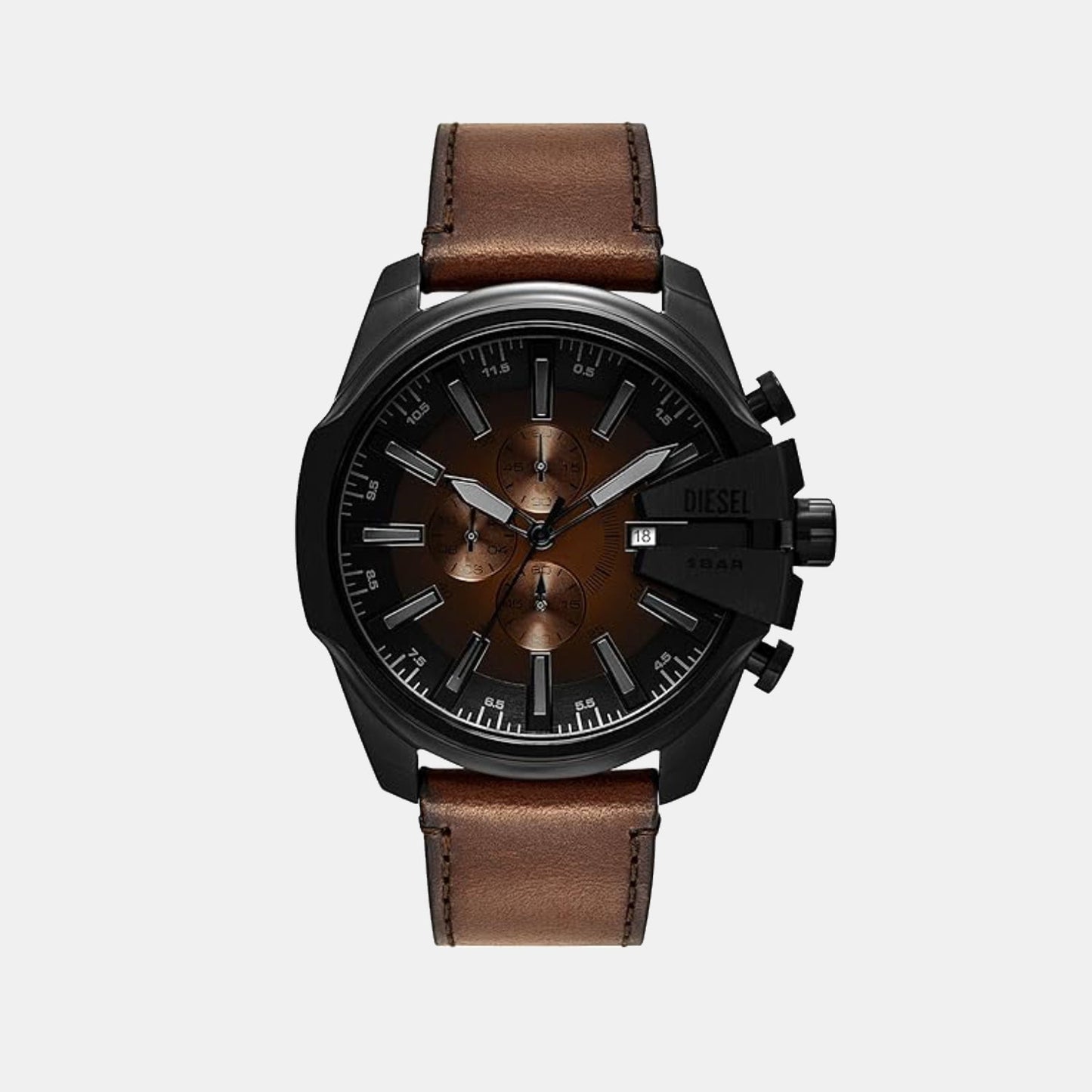 Mega Chief Slim Men Quartz Multicolour Dial Chronograph Leather Watch DZ4692