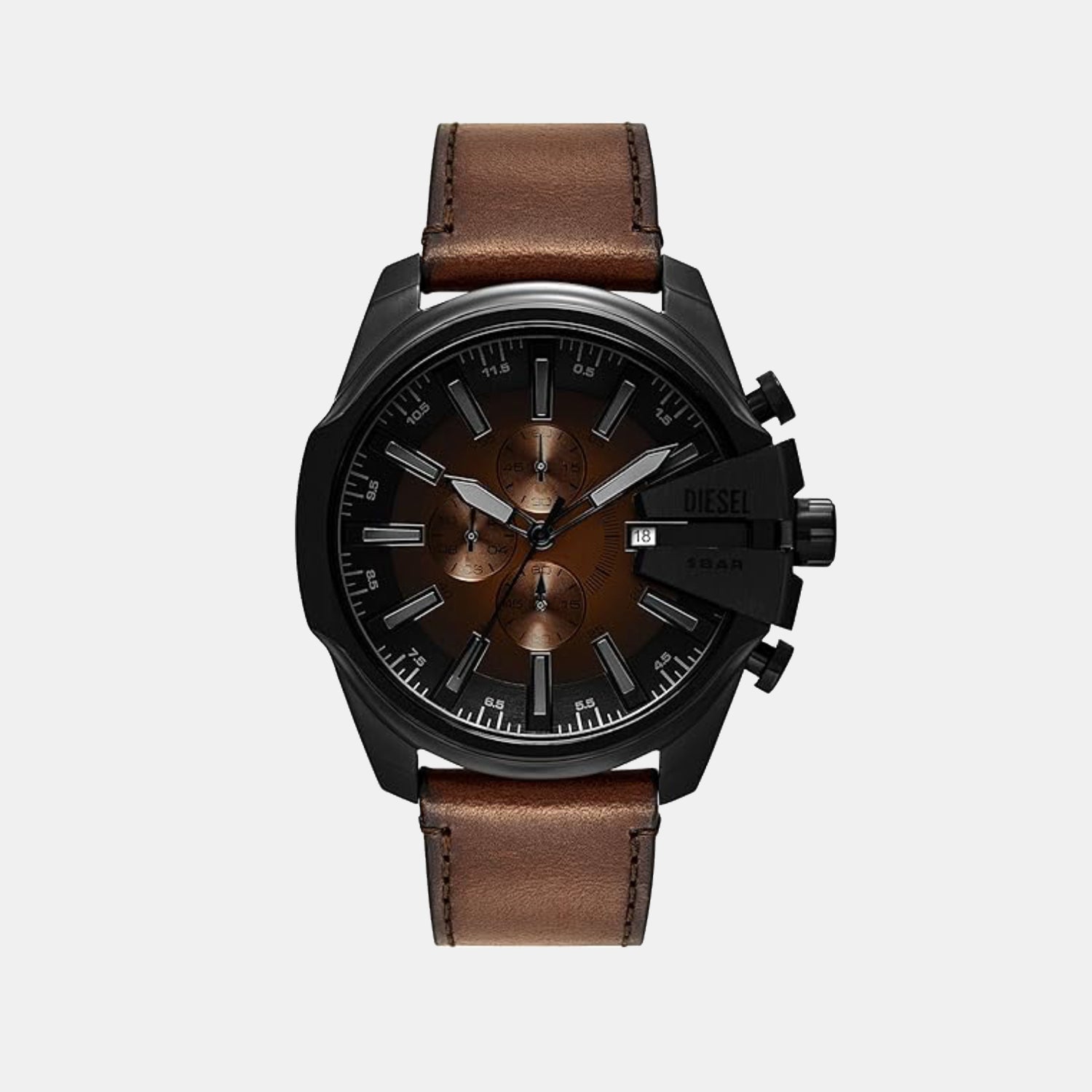 Mega Chief Slim Men Quartz Multicolour Dial Chronograph Leather Watch DZ4692