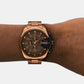 Mega Chief Slim Men Quartz Brown Dial Analog Stainless Steel Watch DZ4697