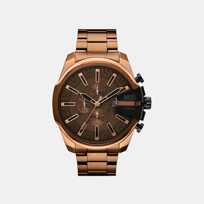 Mega Chief Slim Men Quartz Brown Dial Analog Stainless Steel Watch DZ4697