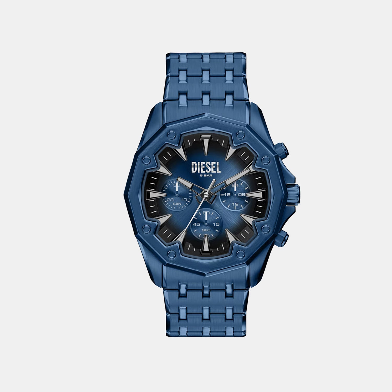 Stinger Men Quartz Blue Dial Chronograph Stainless Steel Watch DZ4705