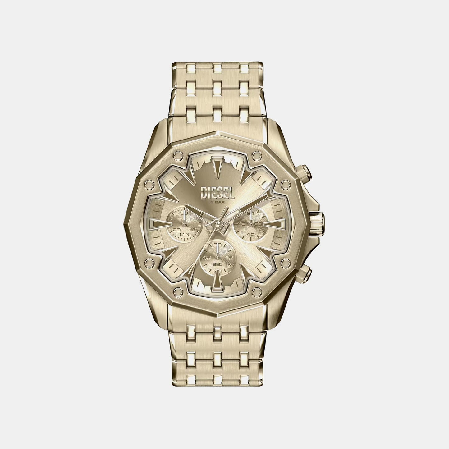 Stinger Men Quartz Gold Dial Chronograph Stainless Steel Watch DZ4707