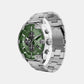 Spiked Men Quartz Green Dial Chronograph Stainless Steel Watch DZ4712