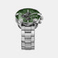Spiked Men Quartz Green Dial Chronograph Stainless Steel Watch DZ4712