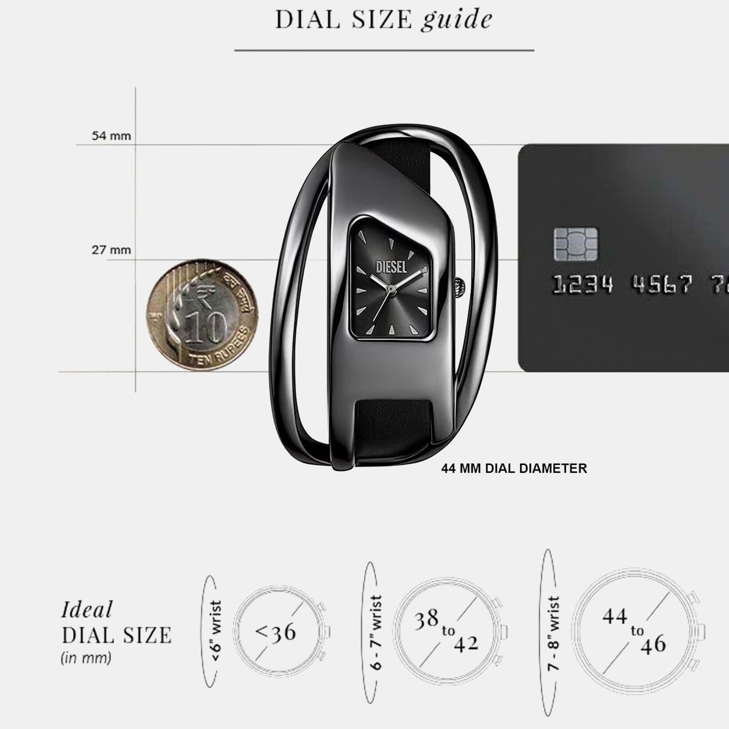 Women Quartz Black Dial Analog Leather Watch DZ5629