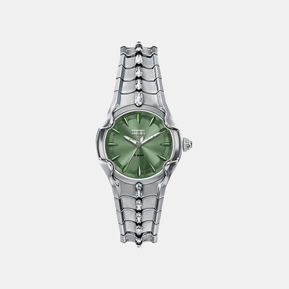 Mini Vert Women Quartz Green Dial Analog Stainless Steel Watch DZ5632
