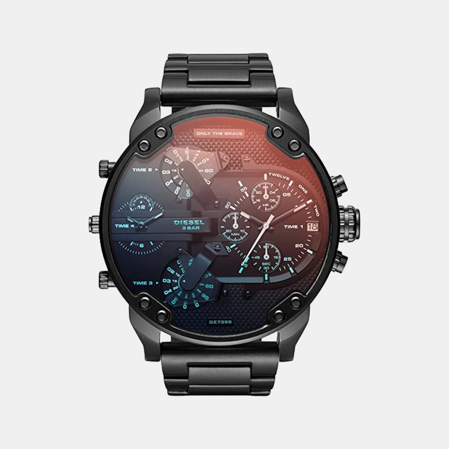 Mr. Daddy 2.0 Men Quartz Black Dial Chronograph Stainless Steel Watch DZ7395