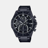 Edifice Men Quartz Black Dial Chronograph Stainless Steel Watch ED517