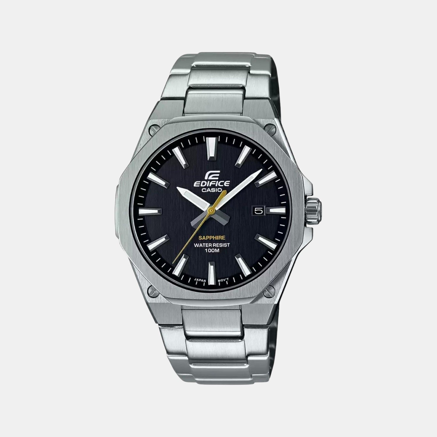 Edifice Men Quartz Grey Dial Analog Stainless Steel Watch ED539