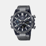 Edifice Men Quartz Black Dial Analog-Digital Stainless Steel Watch ED565