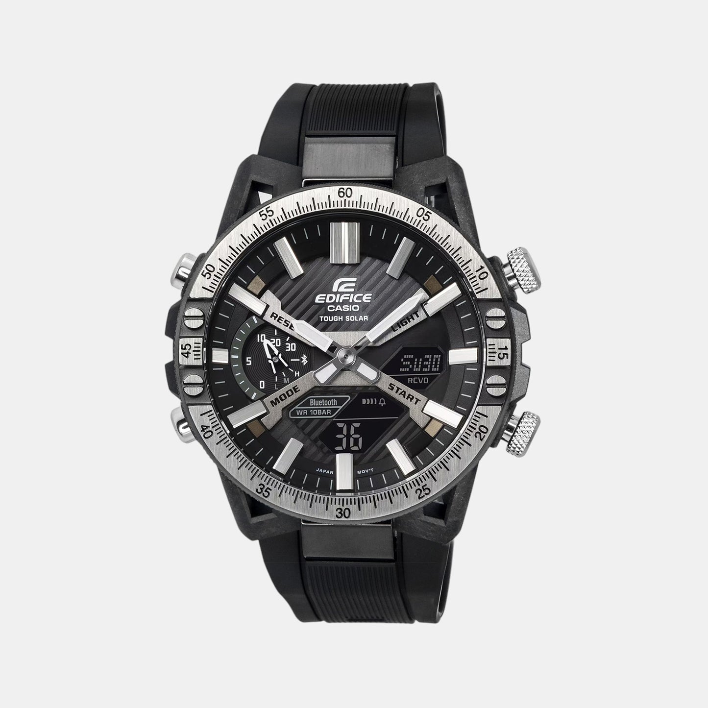 Edifice Men Quartz Black Dial Analog-Digital Resin Watch ED588