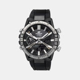 Edifice Men Quartz Black Dial Analog-Digital Resin Watch ED588