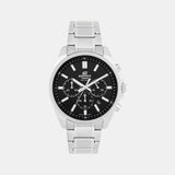 Edifice Men Quartz Black Dial Chronograph Stainless Steel Watch ED596