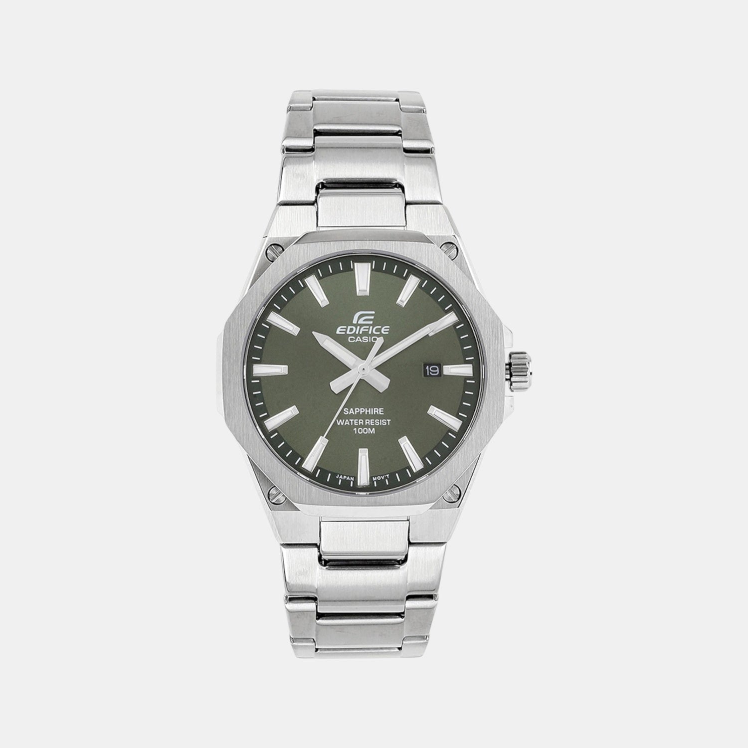 Edifice Men Quartz Green Dial Analog Stainless Steel Watch ED603