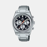 Edifice Men Quartz Black Dial Chronograph Stainless Steel Watch ED633