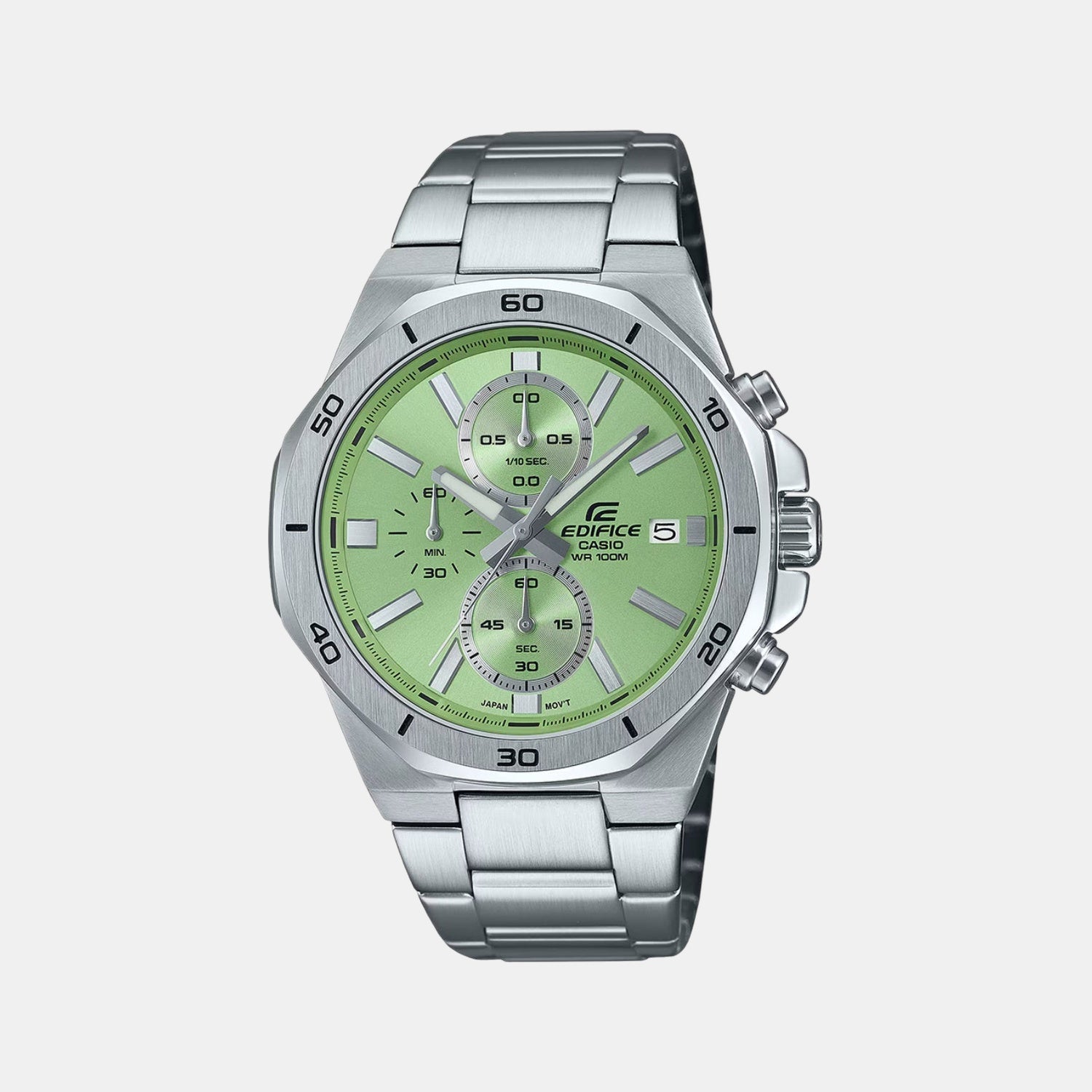 Edifice Men Quartz Green Dial Chronograph Stainless Steel Watch ED637