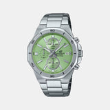 Edifice Men Quartz Green Dial Chronograph Stainless Steel Watch ED637
