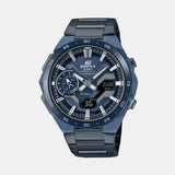 Edifice Men Quartz Navy Dial Analog-Digital Stainless Steel Watch ED640
