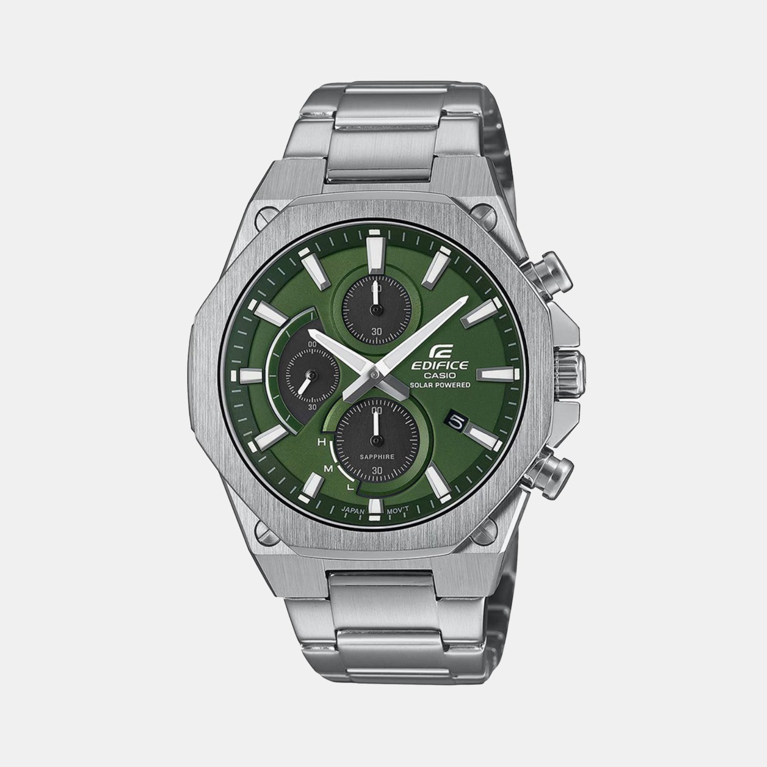 Edifice Men Quartz Green Dial Chronograph Stainless Steel Watch ED643