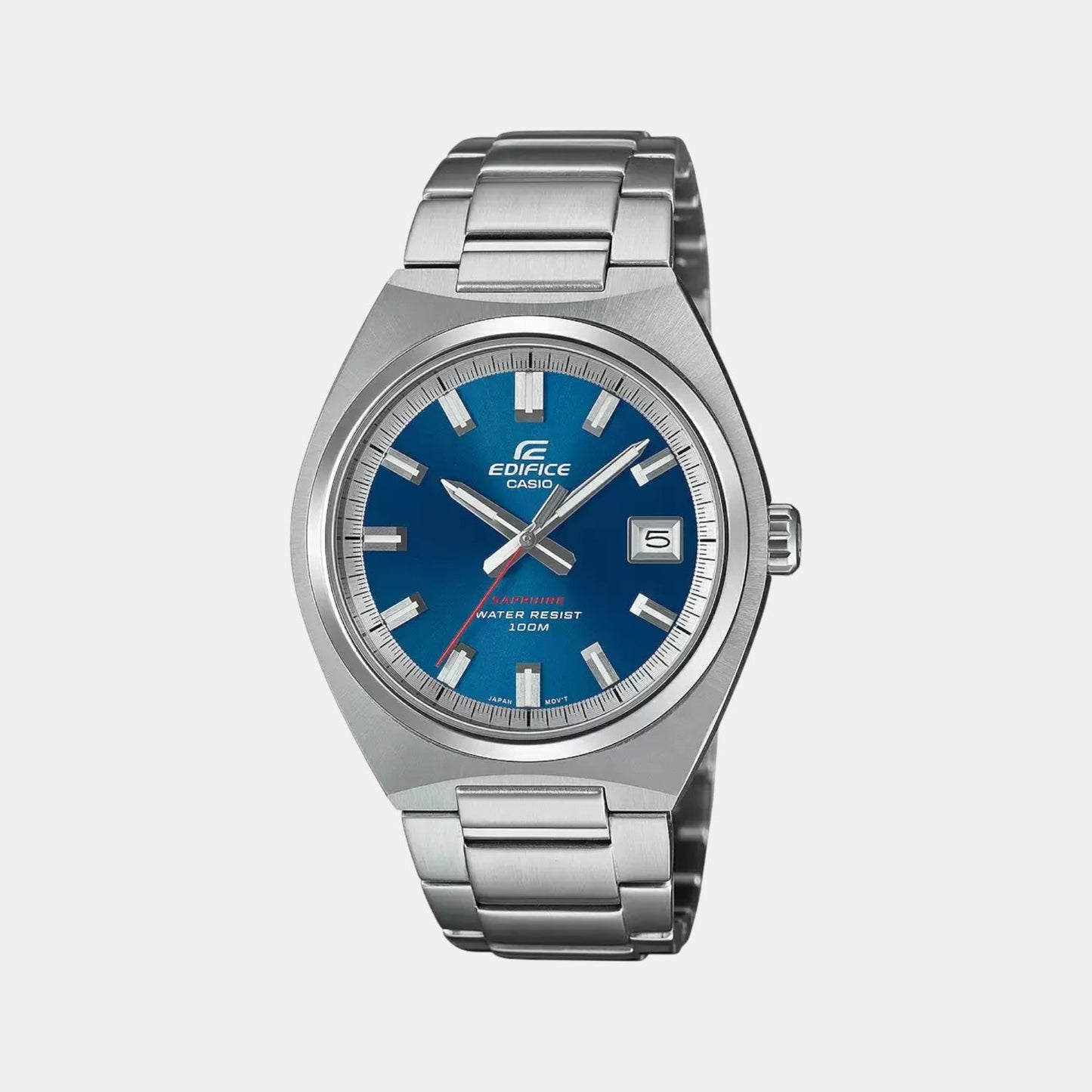 Edifice Men Quartz Blue Dial Analog Stainless Steel Watch ED653