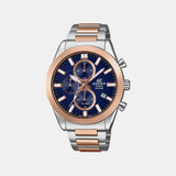 Edifice Men Quartz Blue Dial Chronograph Stainless Steel Watch ED668