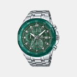 Edifice Men Quartz Green Dial Chronograph Stainless Steel Watch ED675