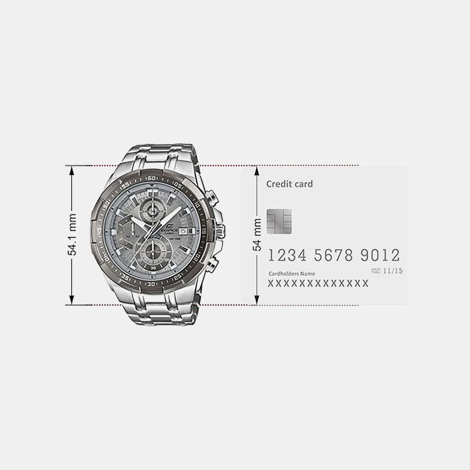 Edifice Men Quartz Grey Dial Chronograph Stainless Steel Watch ED676