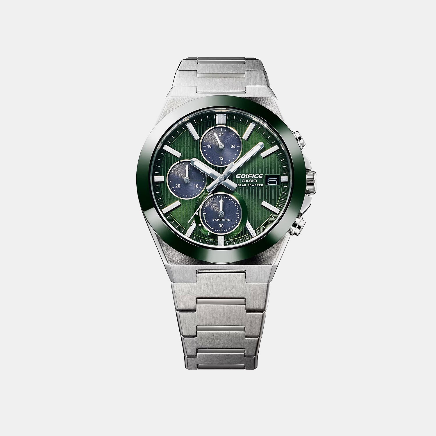 Edifice Men Quartz Green Dial Analog Stainless Steel Watch ED681
