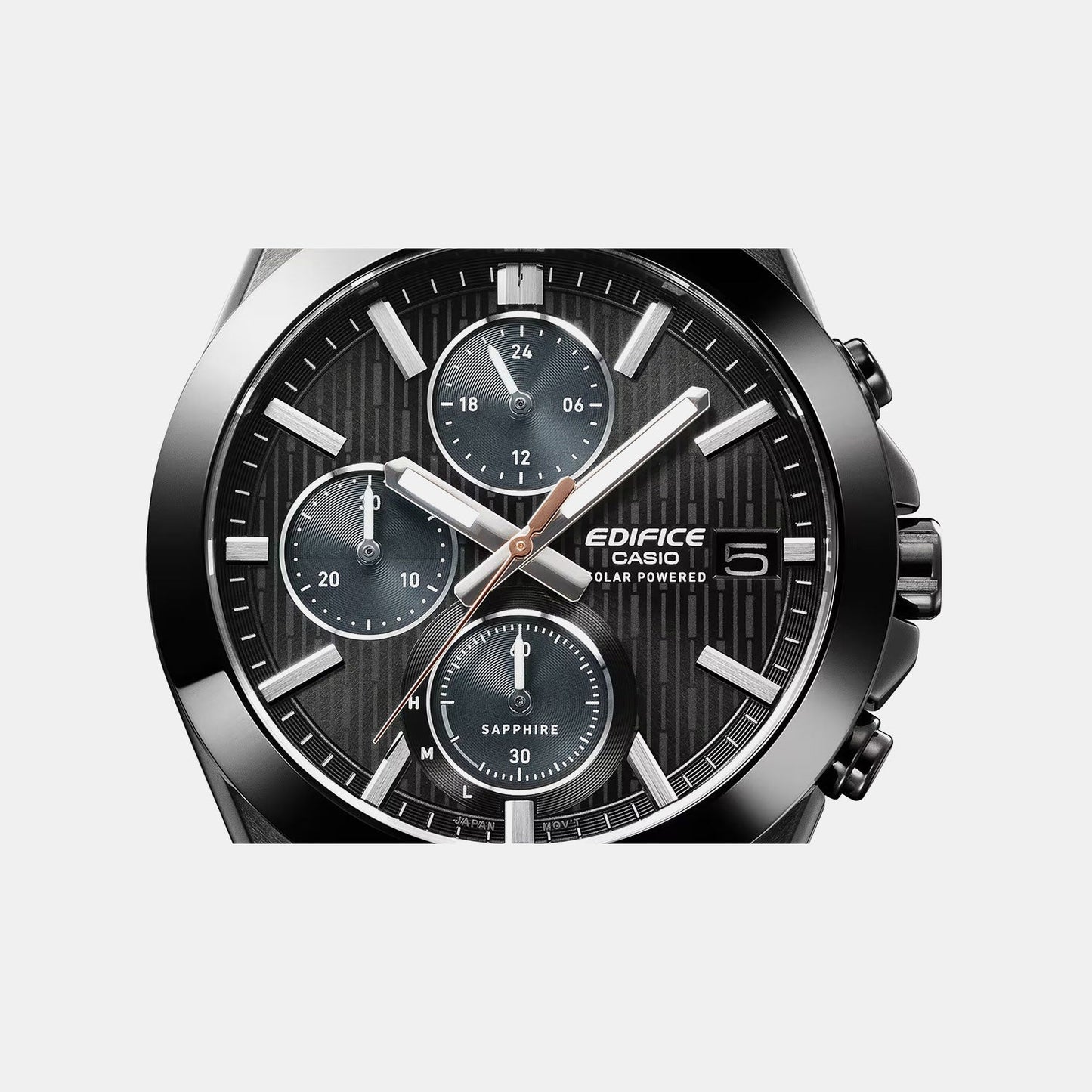 Edifice Men Quartz Black Dial Chronograph Stainless Steel Watch ED682