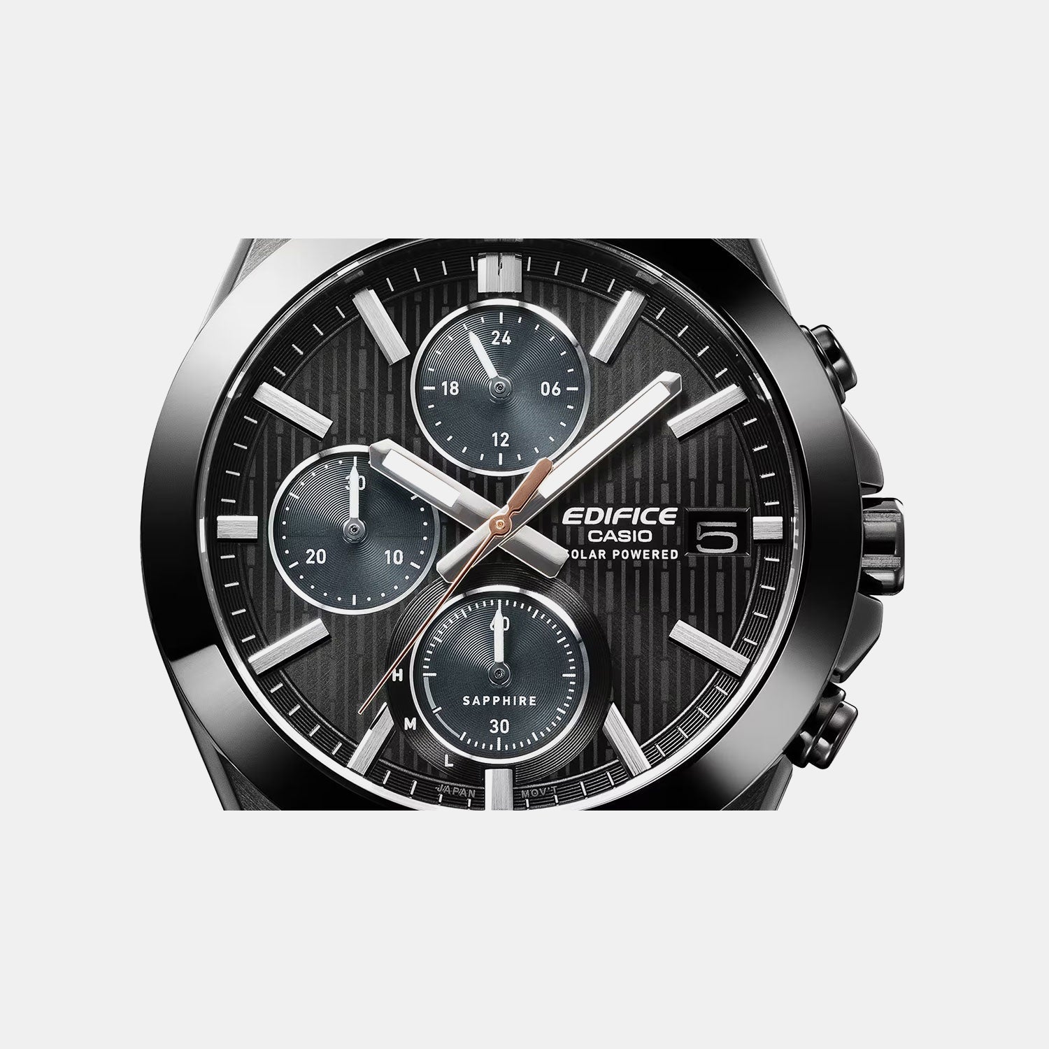 Edifice Men Quartz Black Dial Chronograph Stainless Steel Watch ED682